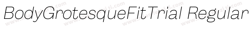 BodyGrotesqueFitTrial Regular字体转换